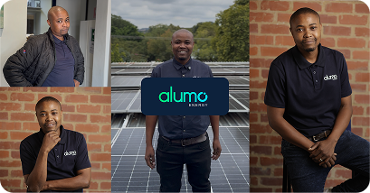 Members of the Alumo team on site and in the office